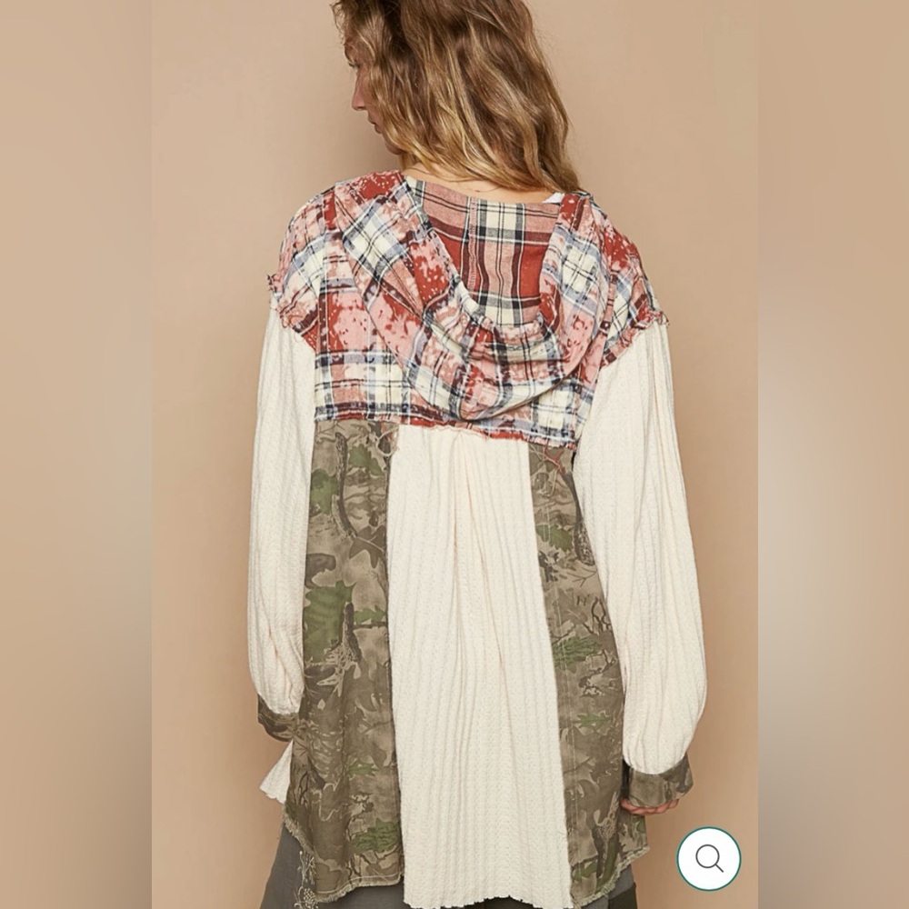 Pol Multicolor Patchwork Utility Jacket - image 2